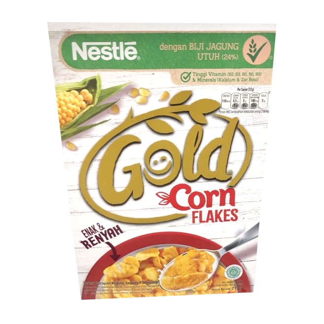 Nestle Gold Corn Flakes 275gr Corn Flake Sereal Nestle Cereal 275gr Terbuat Dari Jagung Utuh Rasa Jagung Panggang Sereal Jagung Untuk Sarapan 275 gram Cornflakes