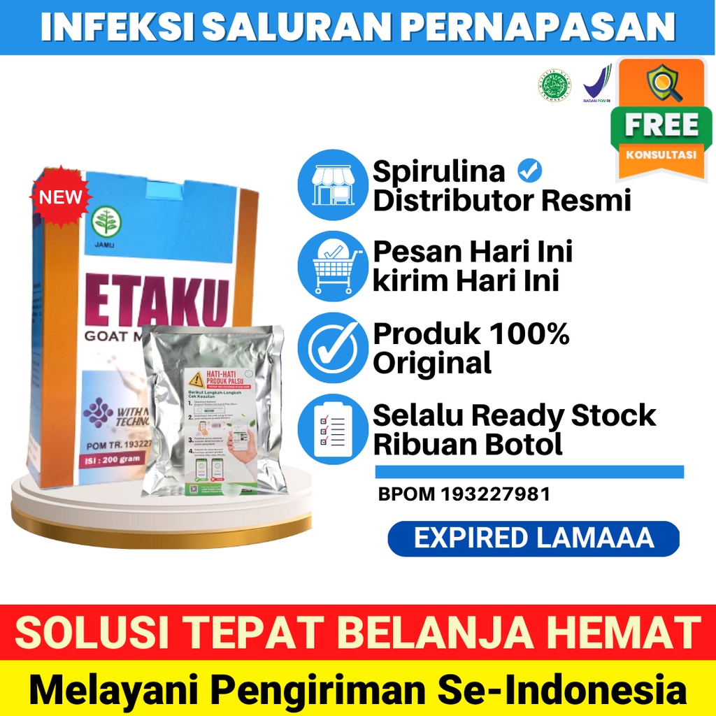 

SUSU KAMBING ETAKU Untuk Bronkitis_Peradangan_Inflamasi_Infeksi Saluran Pernapasan_Sudah BPOM