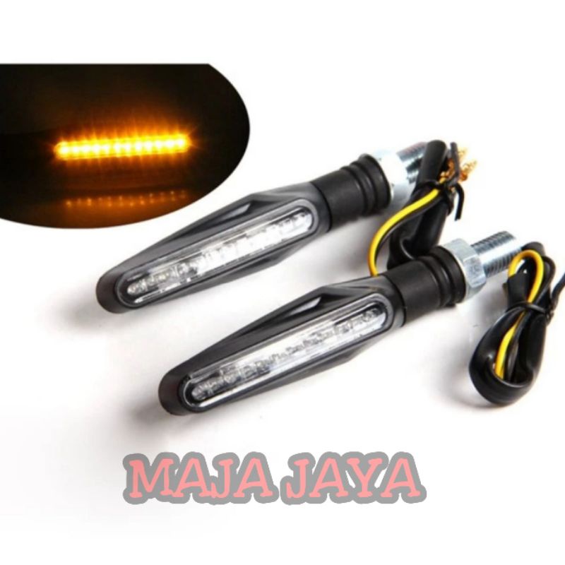 Lampu sein LED motor turn signal indikator blinker 2Pcs R1 Universal