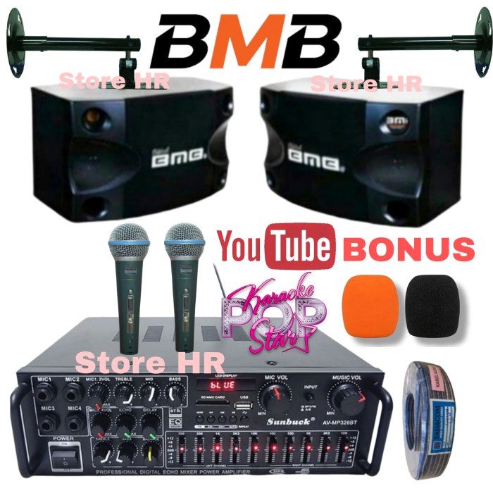 Paket Speaker Karaoke Set Bmb Sound System ( Mantap 1 ) #Original