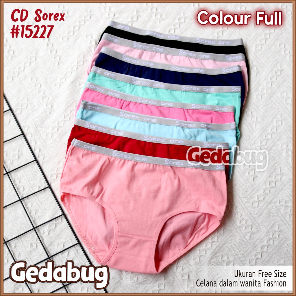 6 Pcs - CD Wanita SOREX 15227 Fashion | Celana dalam wanita Cassual &amp; Supersoft Free Size | Gedabug