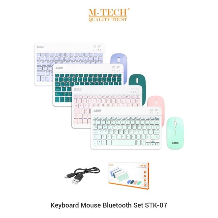 M-Tech STK07 Wireless Keyboard Mouse Combo Bluetooth STK-07 Wireless