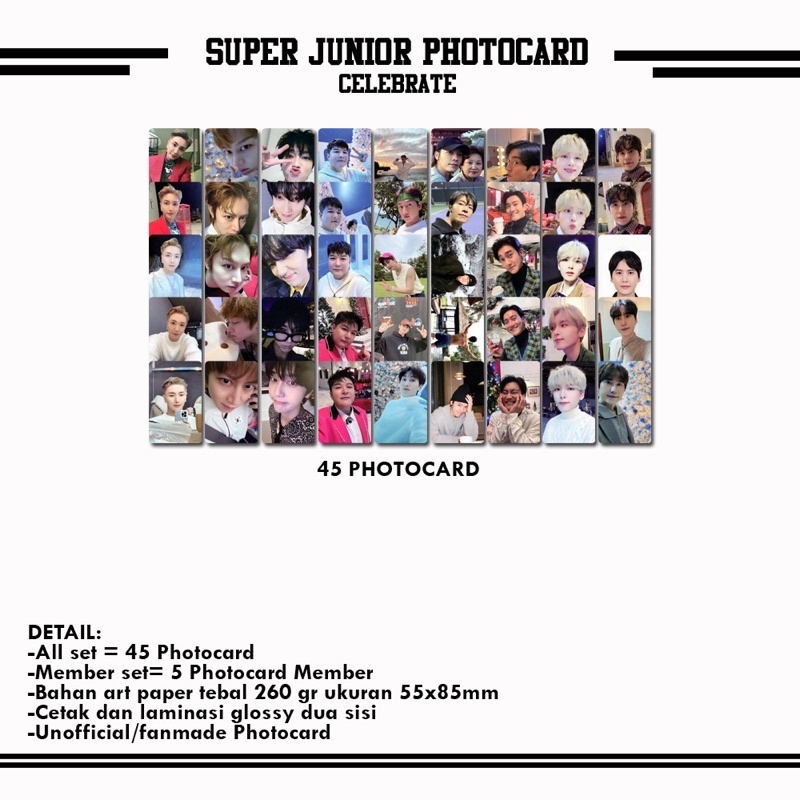 SUPER JUNIOR CELEBRATE PHOTOCARD