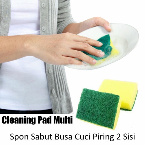 Spon Busa Cuci Piring Sabut / Busa Cuci Piring Sabut Hijau / Spon Busa Sabut Cuci Piring 2 Sisi