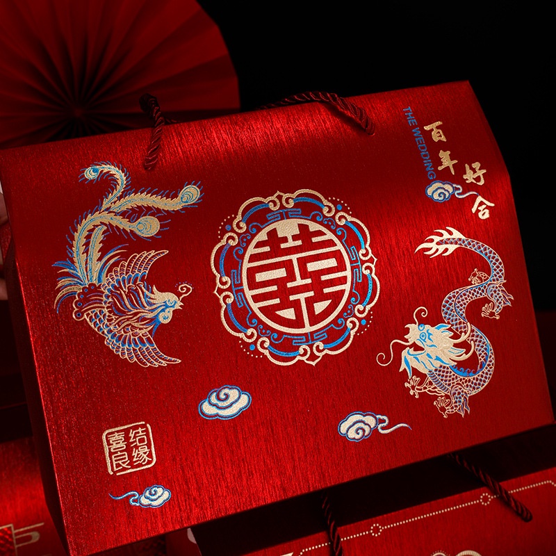 JUMBO PAPER BAG/ GOODIEBAG/ KOTAK HANDUK/SOUVENIR WEDDING LOGO SHUANG XI / GOODIE BAG GLITER TEAPAI/ SANGJIT
