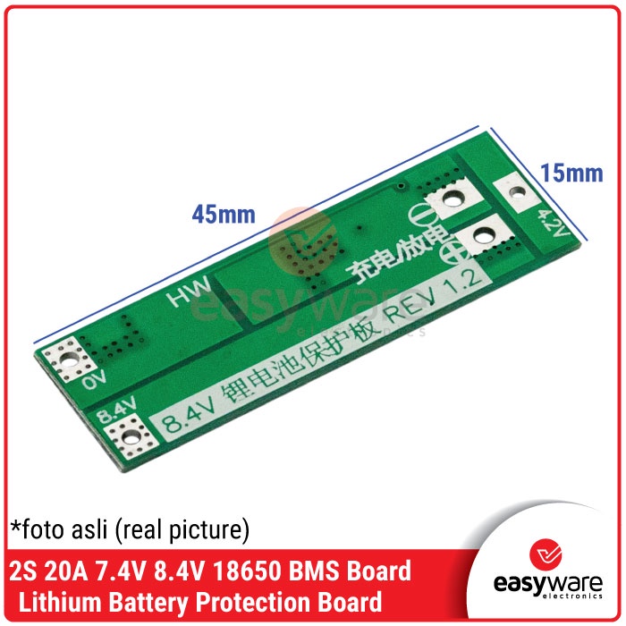 BMS 2S 20A 7.4V 8.4V 18650 Lithium battery protection board