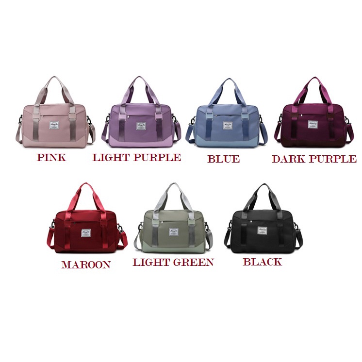 Tas Travel Duffel Bag Olahraga Gym Wanita Ada Tempat Sepatu