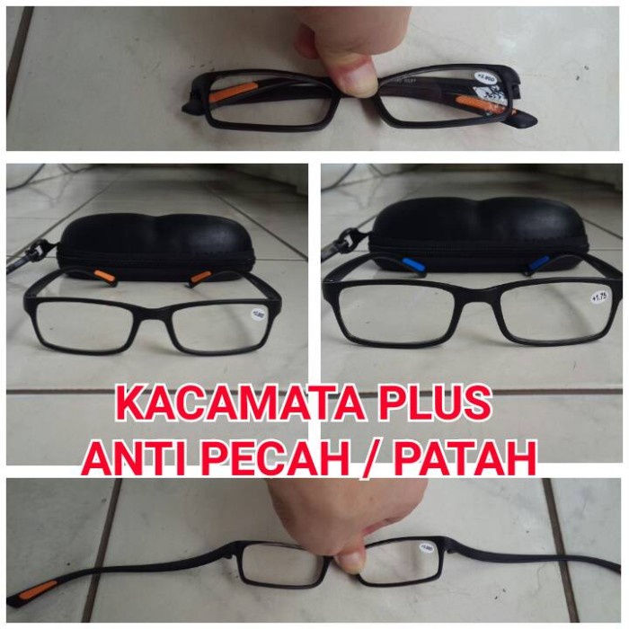 Kacamata baca PLUS (ANTI PATAH DAN PECAH)