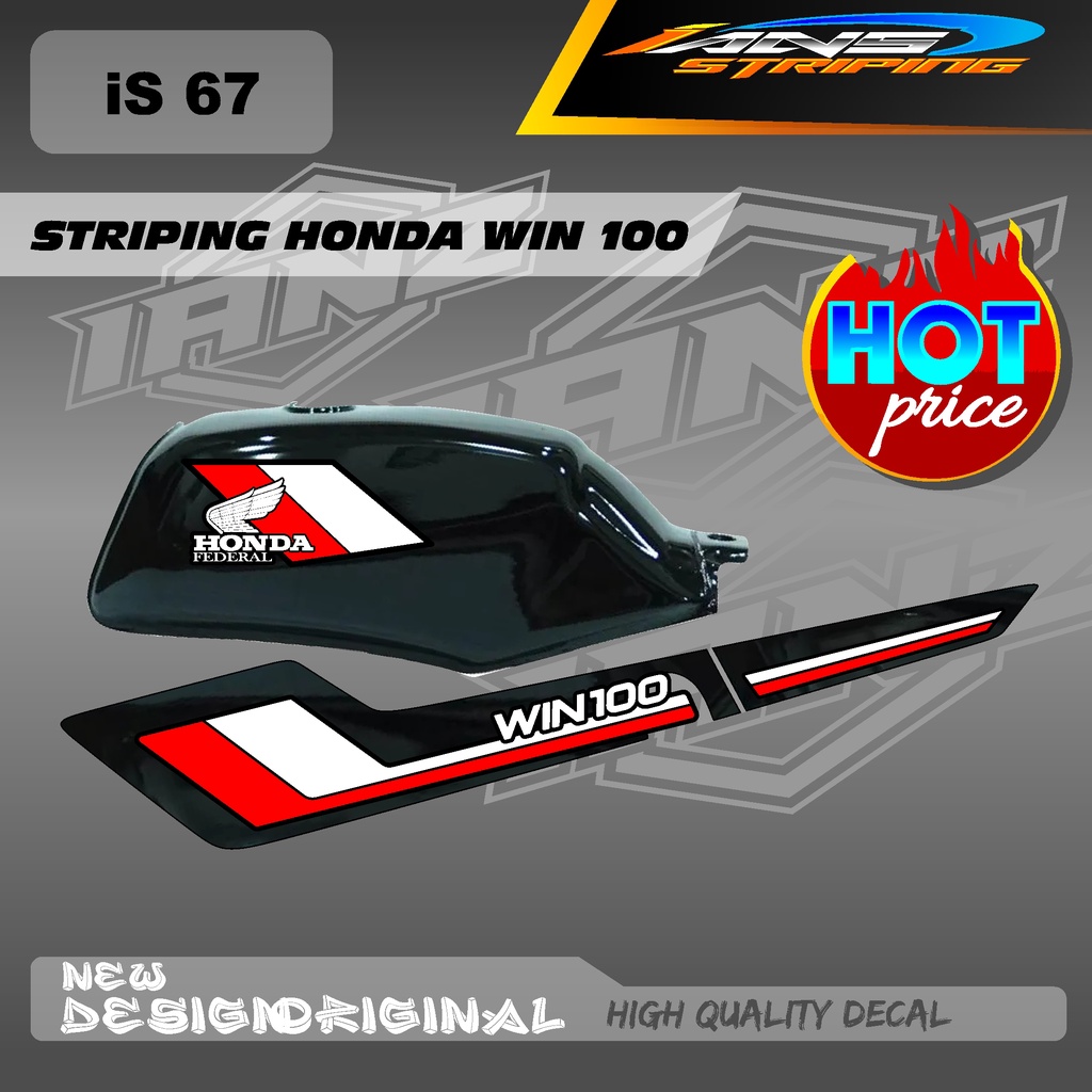 STRIPING STIKER HONDA WIN 100 HOLOGRAM / STIKER HONDA WIN 100 STANDART / LASER CROM IS67