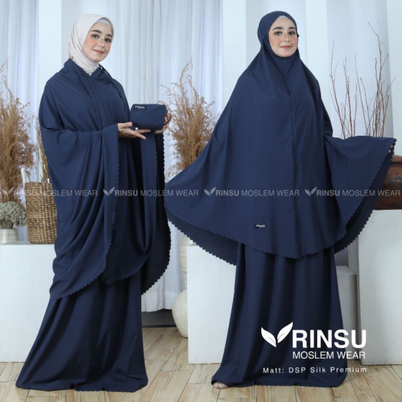 Mukena Dewasa Traveling 2 in1 Laser Cut DSP Silky premium