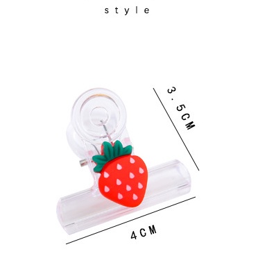 ⭐️𝐈𝐇𝐒 𝟐𝟏𝟕 𝐋𝐚𝐦𝐩𝐮𝐧𝐠⭐️Binder Clip Penjepit Kertas Plastik Motif Buah Penjepit Serbaguna Transparan