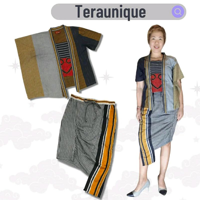 Set KuKebaya/kebaya lurik/kebaya tenun/kutubaru/kebaya gaya/kebaya unik/rok lurik