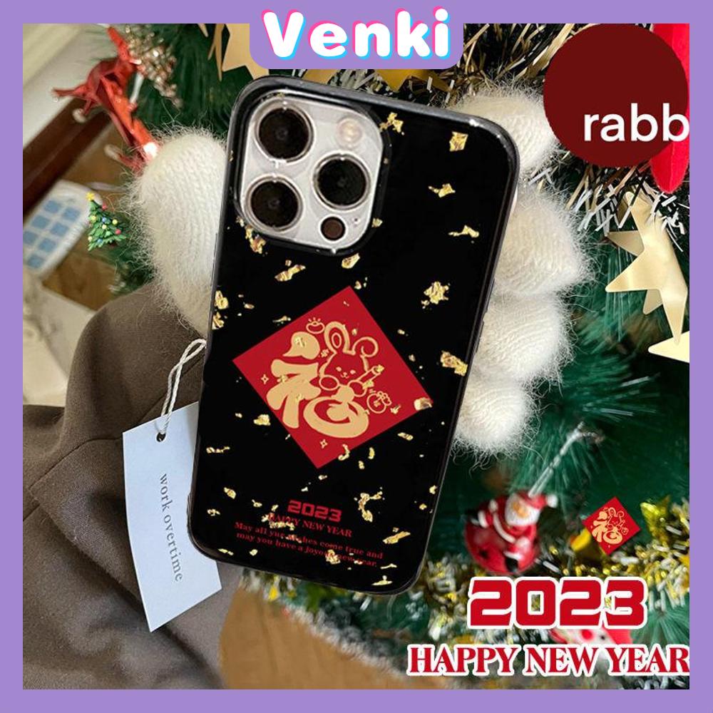 2023 Happy New Year Case For iPhone 14 Pro Max Soft TPU Candy Case Glossy Black Back Cover Camera Protection Shockproof For iPhone 13 12 11 Pro Max 7 8 Plus X XR