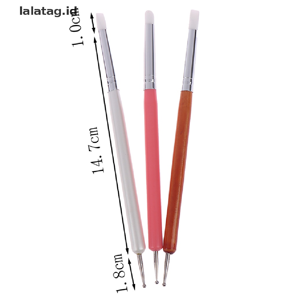 [lalatag] 5pcs/set soft pottery clay Alat Silikon+stainlestwo head sculpg art tool [ID]