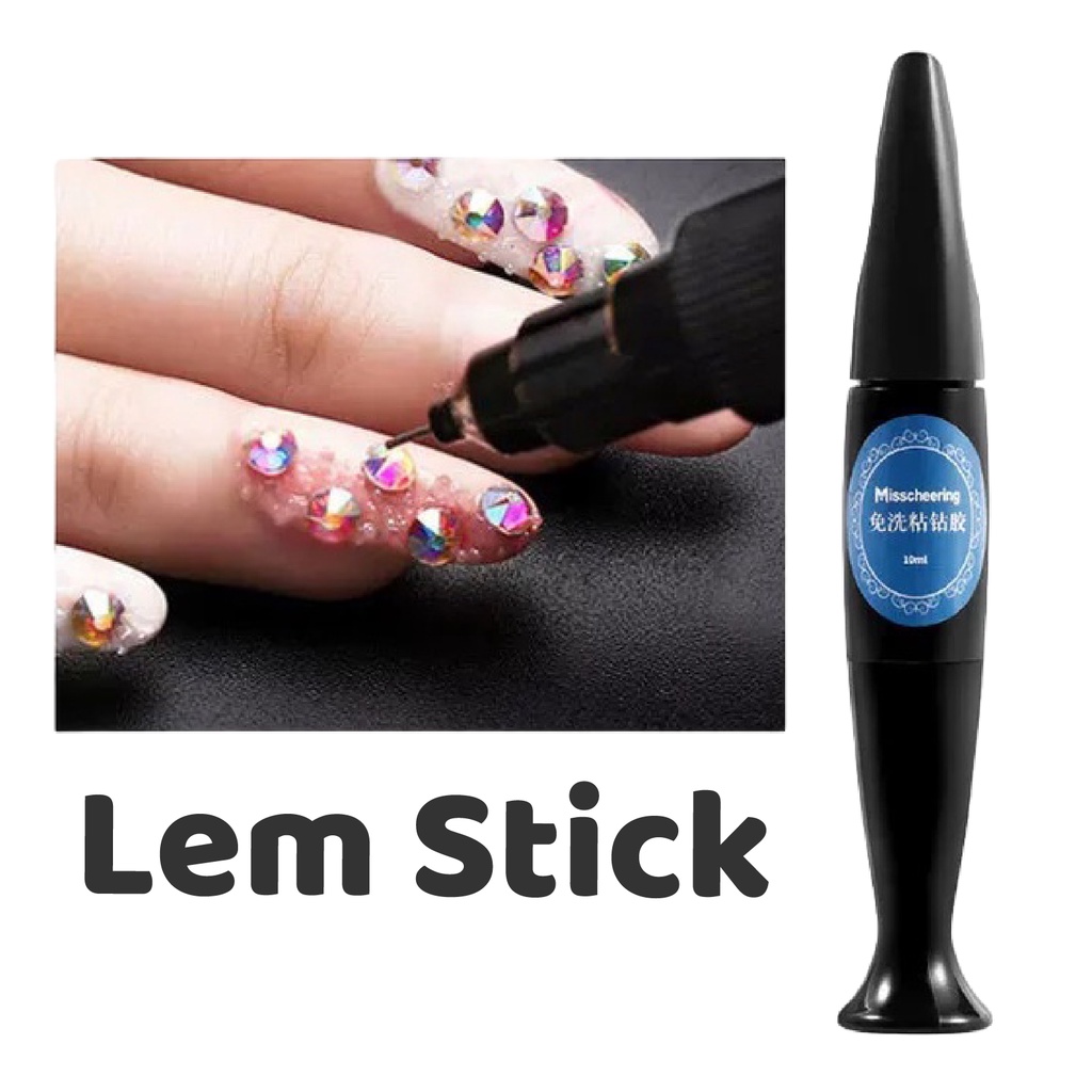 [ COD ] RISING LADY NAIL GLUE DRILL ISI 10ML/15ML 5IN1 LEM AKSESORIS NAIL GEL/STIK LEM NAIL/VISCOSE LEM NAIL