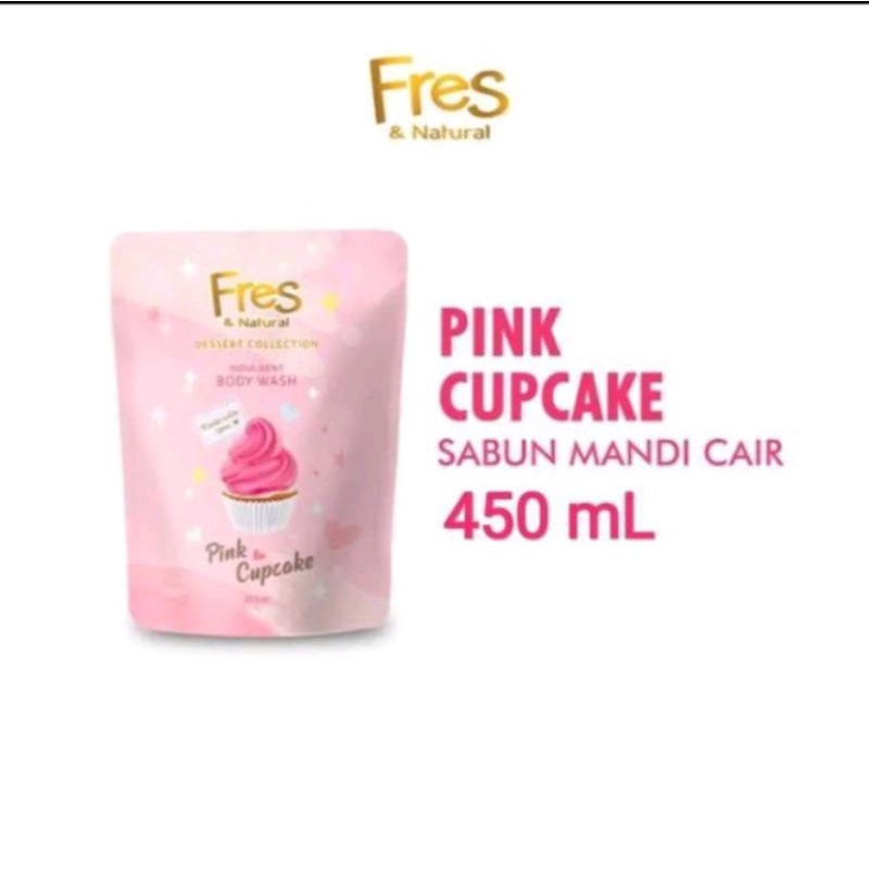 Sabun Cair Fres & Natural Pink Cupcake 450ml Refill