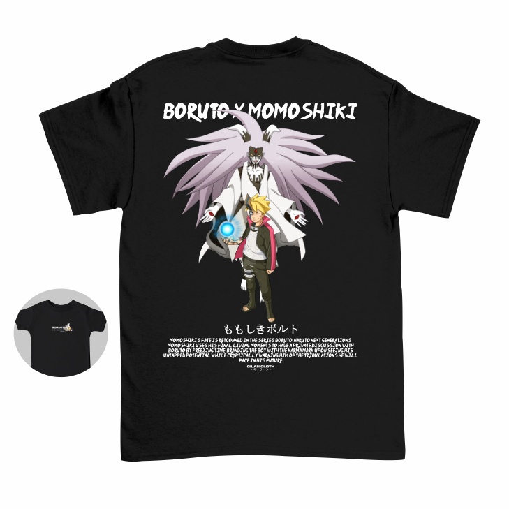 SAKAZUKI Kaos Baju T Shirt Distro Anak Gambar Anime BORUTO X MOMOSHIKI Japanese