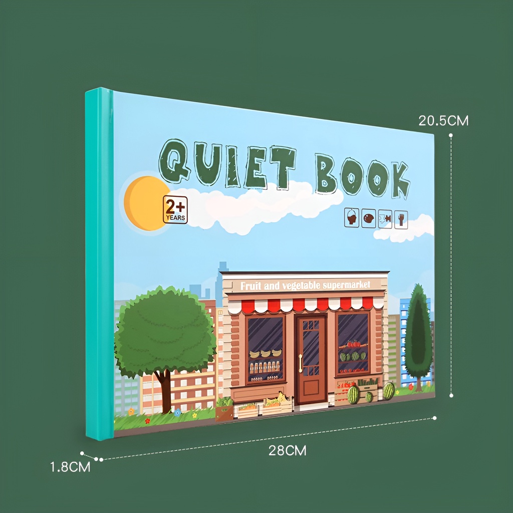 Quiet Book | Buku Aktifitas Keterampilan Anak | Mainan Edukasi Anak Laki Laki | Hadiah Ulang Tahun Anak Cowok 3-4-5-6 Tahun