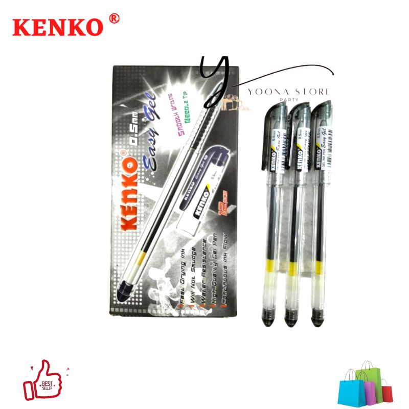 

KENKO- Pulpen Gel Easy 0.5mm Hitam-Pcs