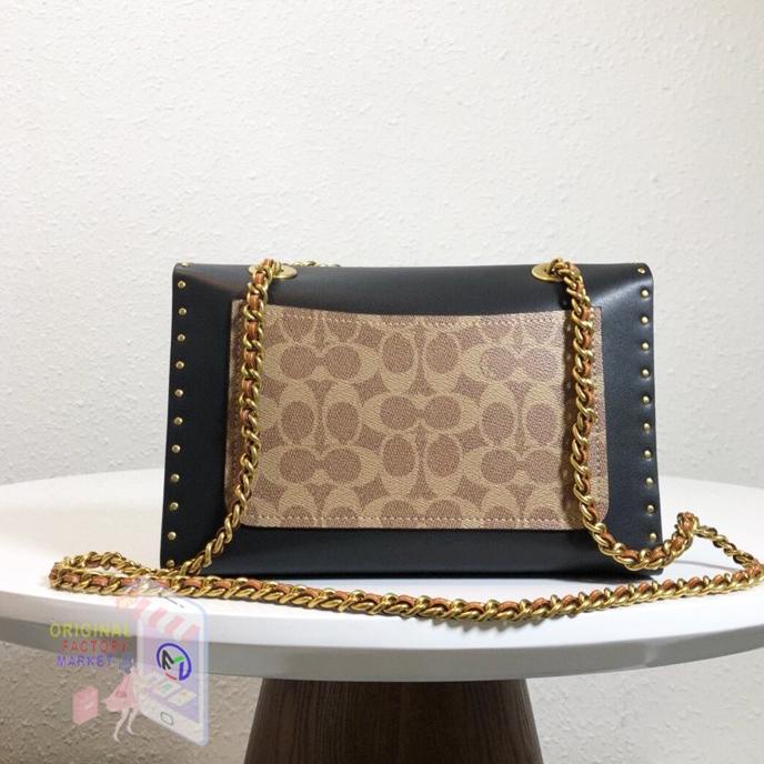 TAS COACH 29416 Parker 26 with Rivets and Snakeskin Detail ORIGINAL