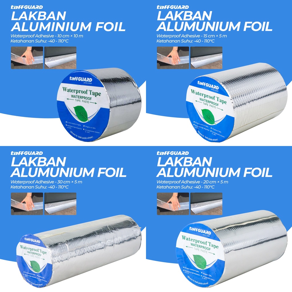 Lakban Aluminium Foil Butyl Perekat Serbaguna Waterproof Tahan Air 10m - LS549