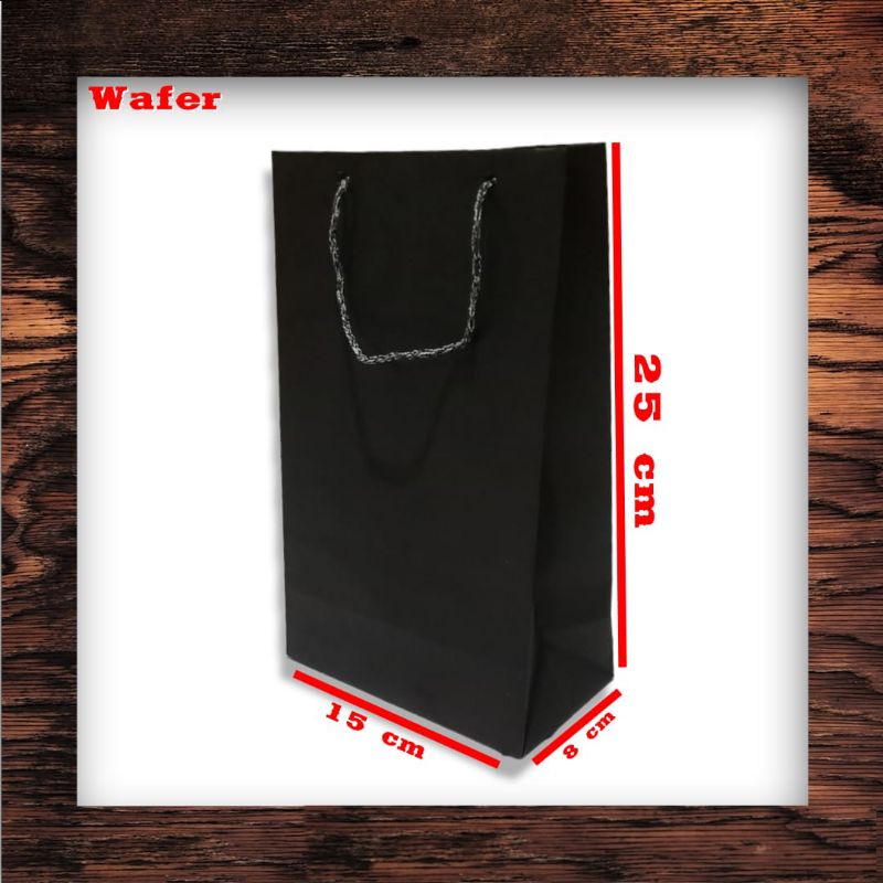 

paperbag wafer hitam 15×8×25