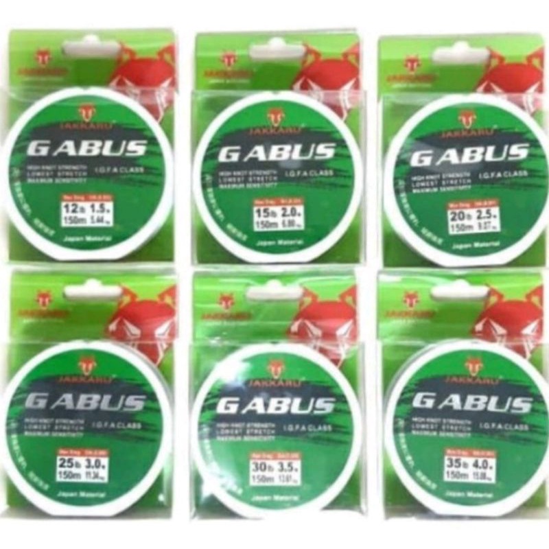 senar pancing jakkaru gabus 150m