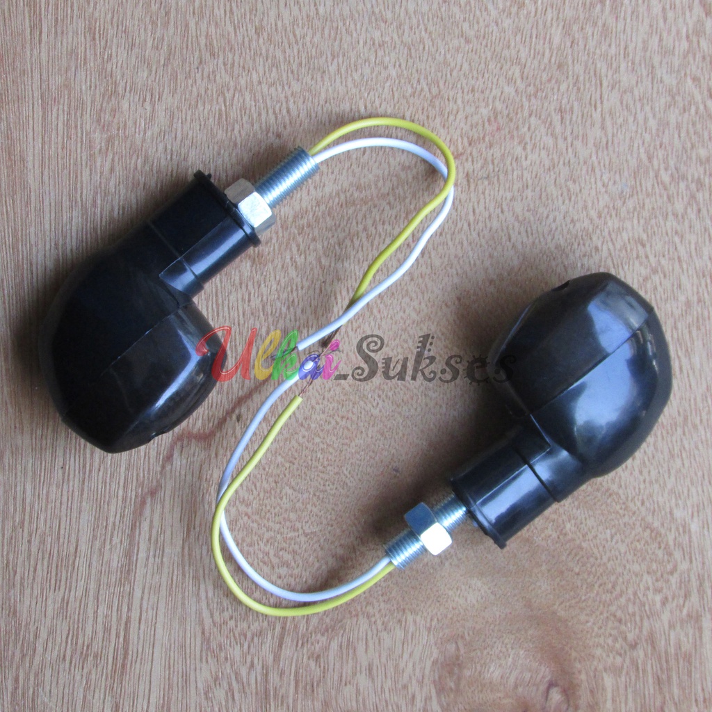 Lampu Sen Mini Standar Vixion OLD Oval Casing Hitam Dan Silver Lampu Variasi Motor Lampu Fariasi Mot