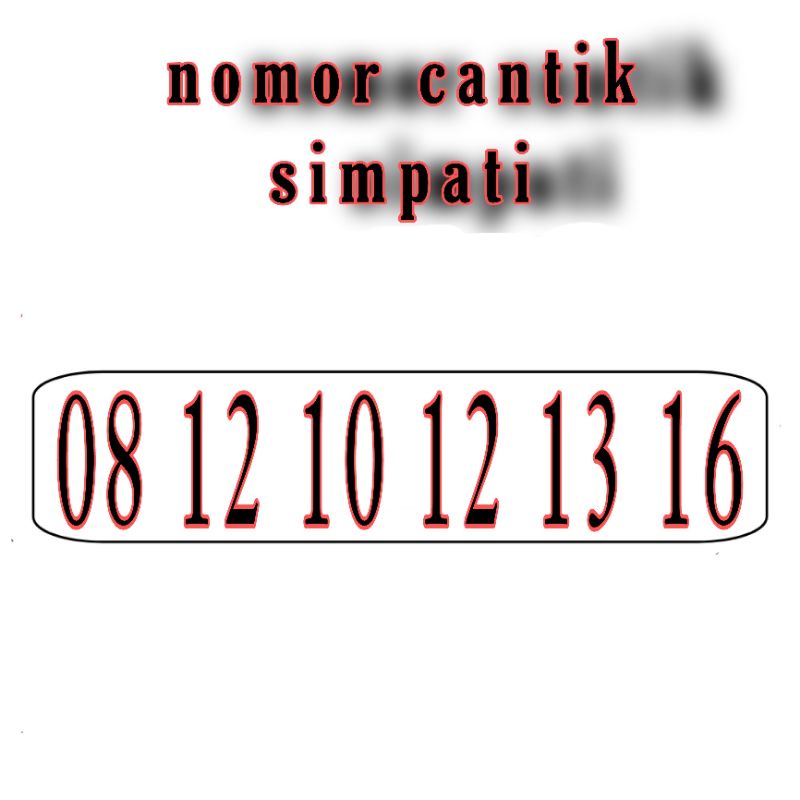 nomor cantik simpati O812 1012 1316