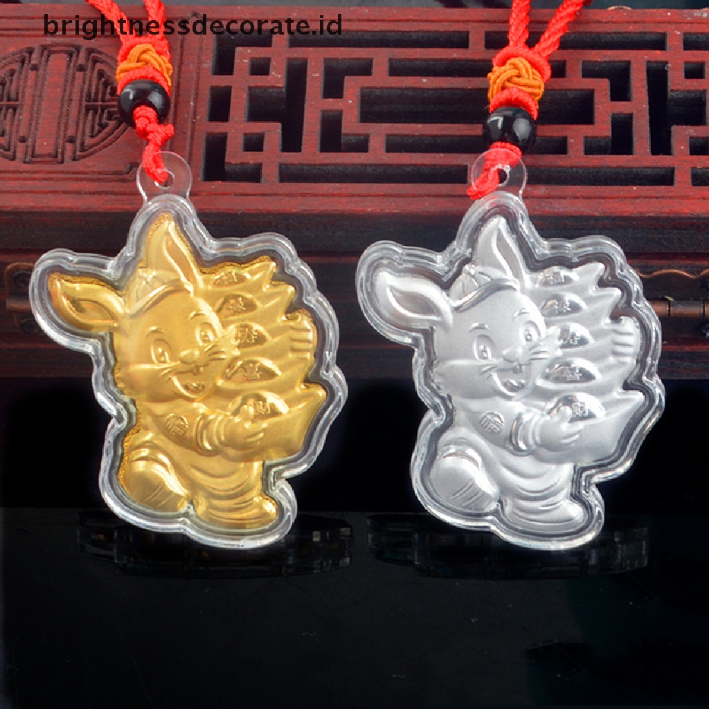 [Birth] 2023 Souvenir Kalung Liontin Koin Peringatan Shio Kelinci China New Year [ID]