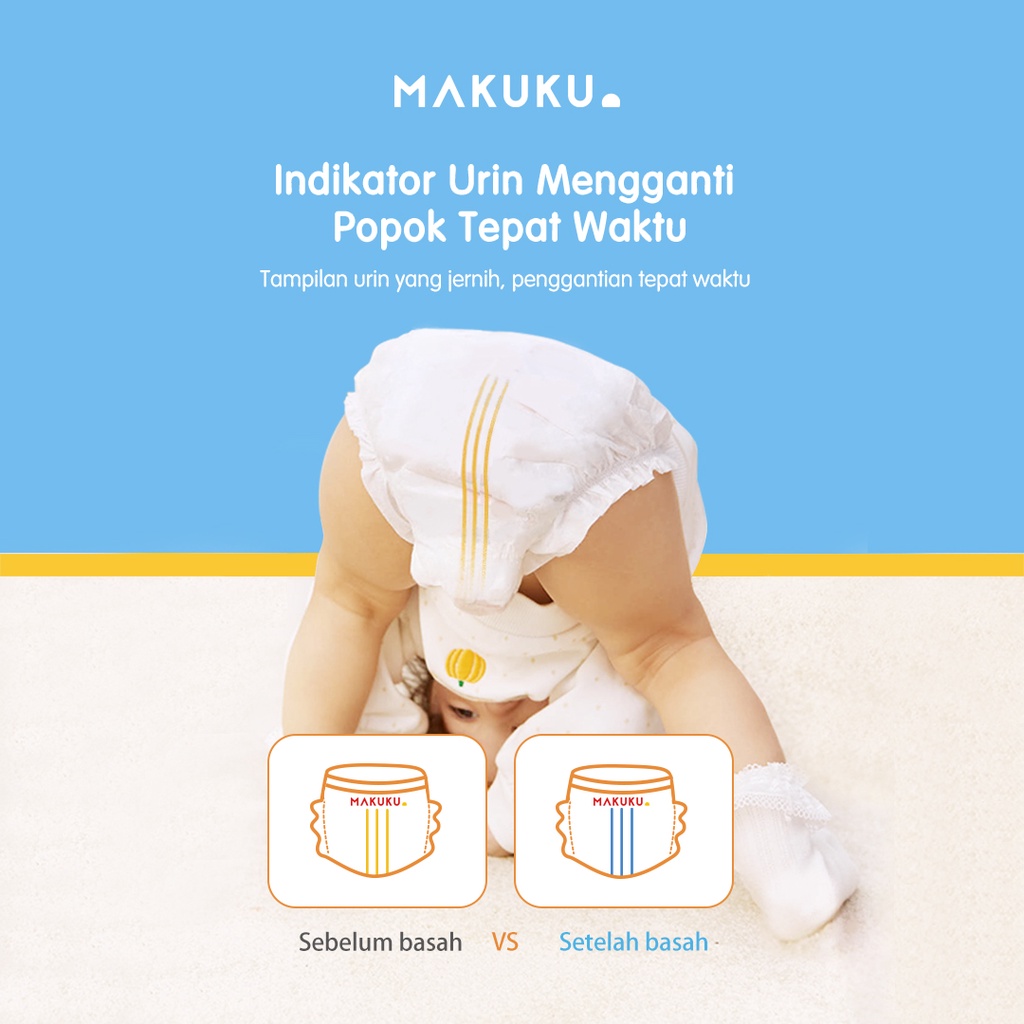 MAKUKU SAP Diapers Balance Care Tape NB48 Popok Perekat Anti Gumpal Mencegah Ruam