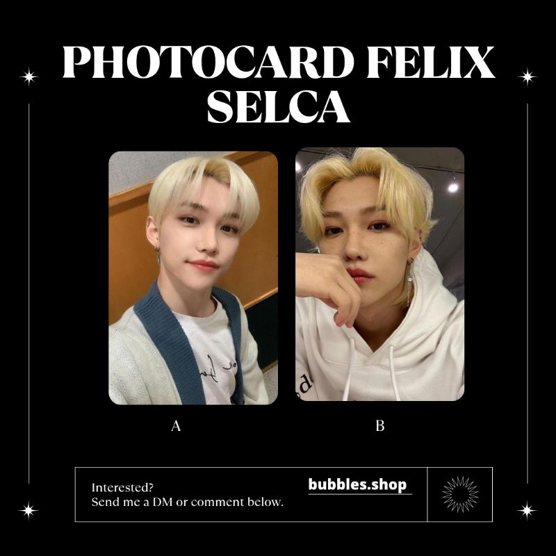 PHOTOCARD UNOFFICIAL FELIX STRAYKIDS SELCA