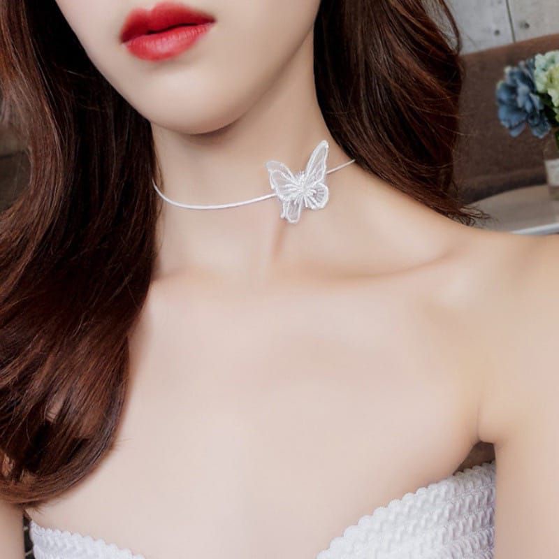 PROMO 2.2 KALUNG WANITA CHOKER TALI SIMPLE KUPU ELEGANT