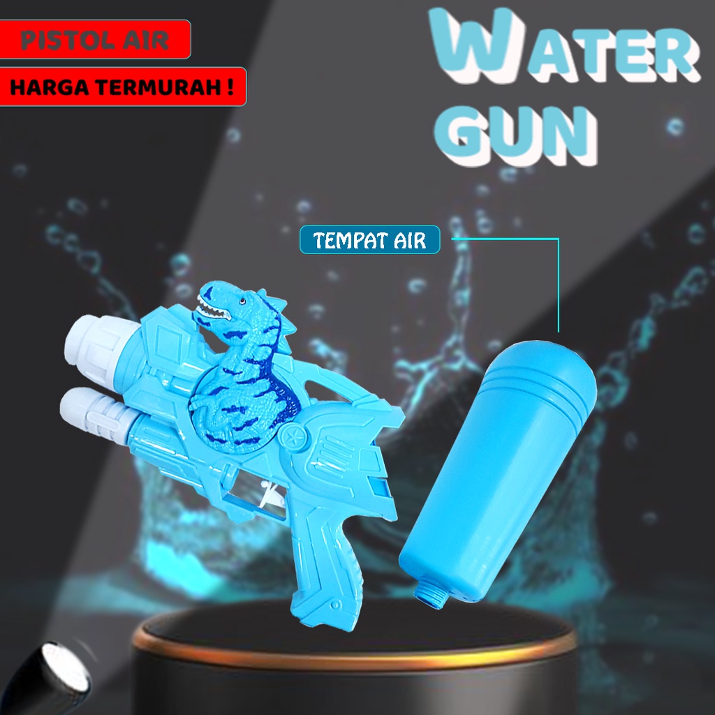 Mainan Anak Tembak Air/ Mainan Pistol Air Tirex Dino/ Water Gun