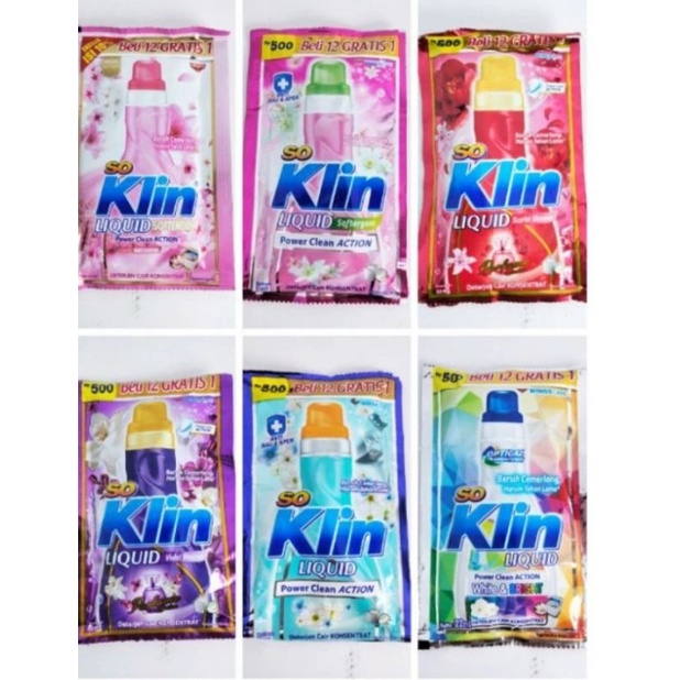 SOKLIN LIQUID 1000*12.BKS +BONUS. ADA 7 WARNA