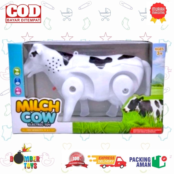 MAINAN ANAK SAPI ROBOT MUSIK ELECTRIC COW BERJALAN LUCU SNI MURAH ORI