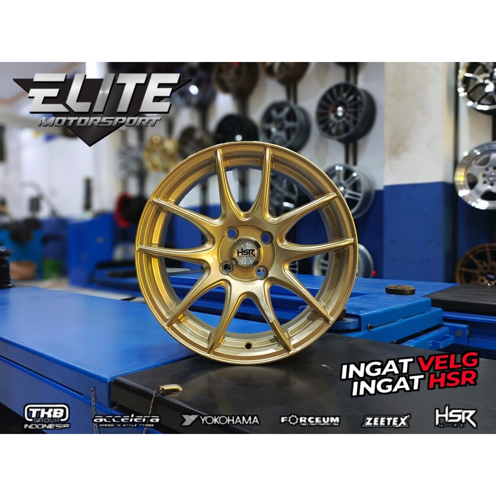 Velg HSR Kamikaze Ring 16 Lebar 7 Lubang 4 Velg Mobil Jazz Yaris Brio