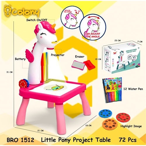 

PROMO BRO1512 Unicorn Little Pony Meja Belajar Gambar Menggambar