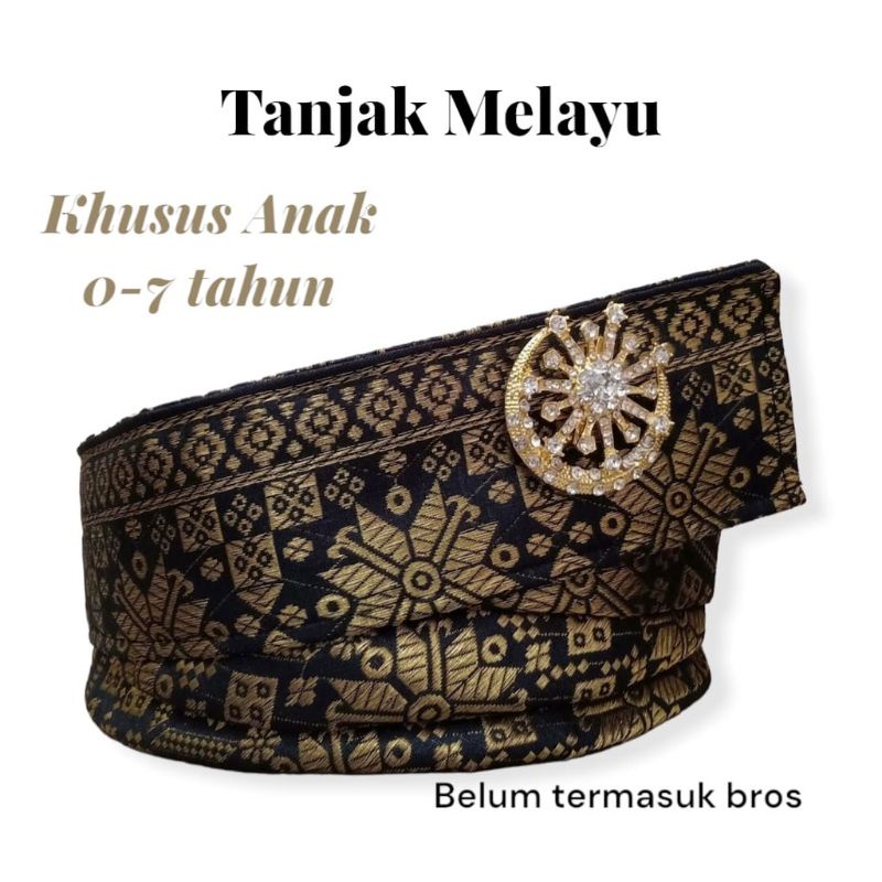 TANJAK MELAYU UNTUK ANAK USIA 0-7 TAHUN FULL SONGKET (tulis usia anak di pesan ketika order)