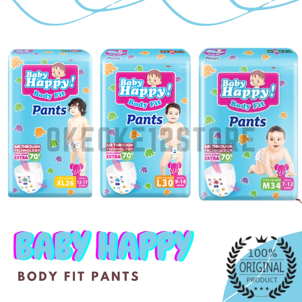 Pampers Baby Happy Ukuran M, L, XL