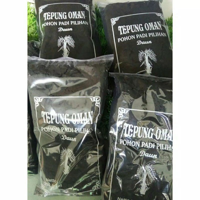 

Tepung oman/abu merang sekam padi pilihan 100% alami/250 gram