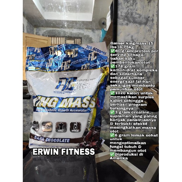 Gainer kingmass 15 lbs Ronnie Coleman impor Amerika original ERWIN FITNESS