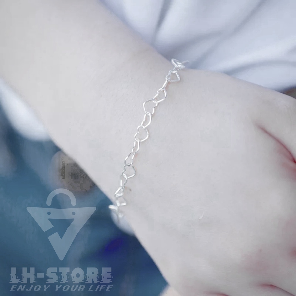 Gelang Tangan Wanita Rantai Love Anti Karat Anti Luntur Lerbaru