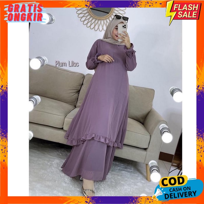 Gamis Terbaru Ori Remaja Jumbo Hitam Baju Murah Perempuan Bsju Hitam Polos Premium Daster Raya Buju 