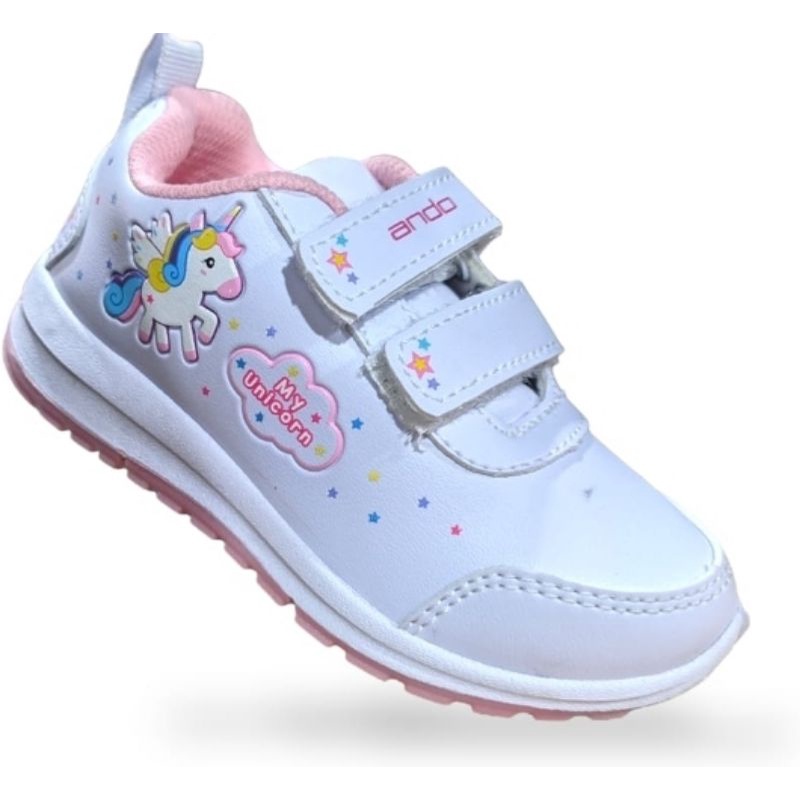 SEPATU ANDO ANAK WANITA/ ELINA VELCRO  / CUTE BUNNY / LILY MERMAID / MINICORN / FEBE / LILY FLOWER