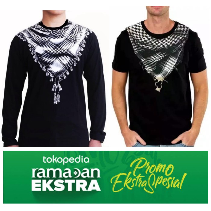 [RAMADHAN SALE] BUY 1 GET 1 - Kaos Muslim Pria / Baju lebaran sorban (N9A9) Import Kekinian Murah Ol