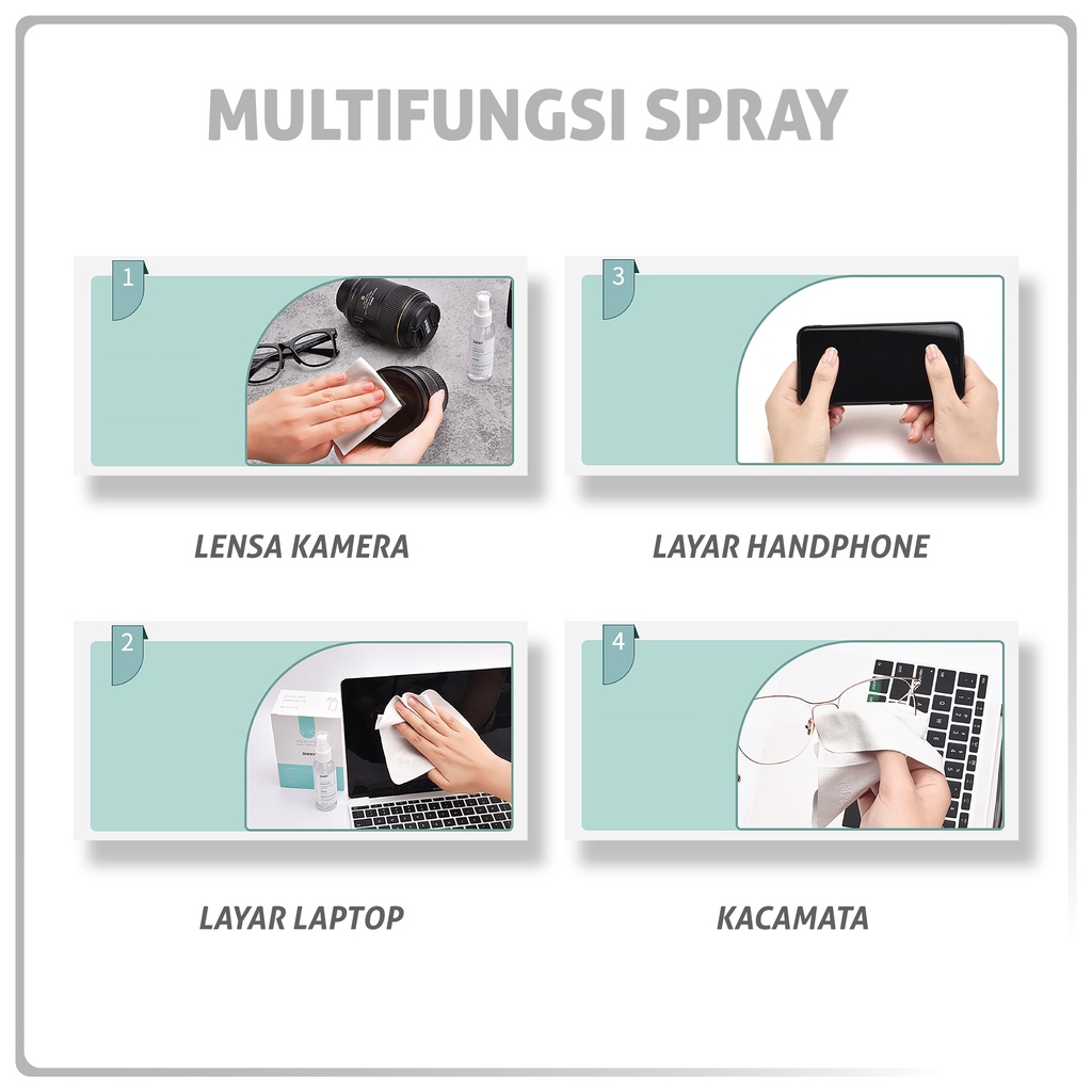 Colore.in Cairan Pembersih Spray Lensa/Kacamata/hp/Kamera/Jam Tangan Cleaner Spray Termurah Free Lap P007-2