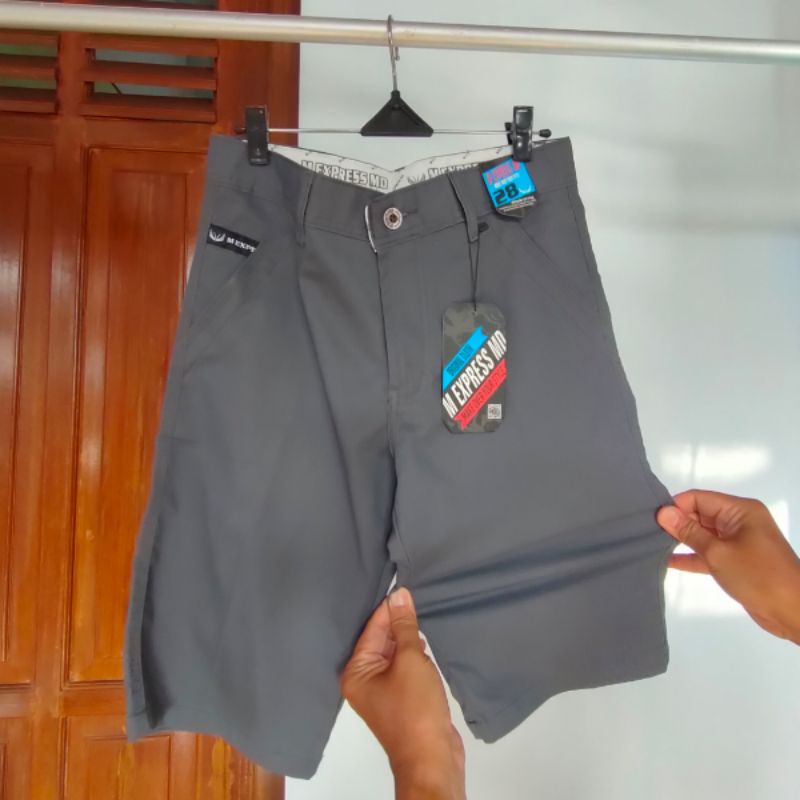 Celana Casual Pria Pendek Kain Melar Celana Santai