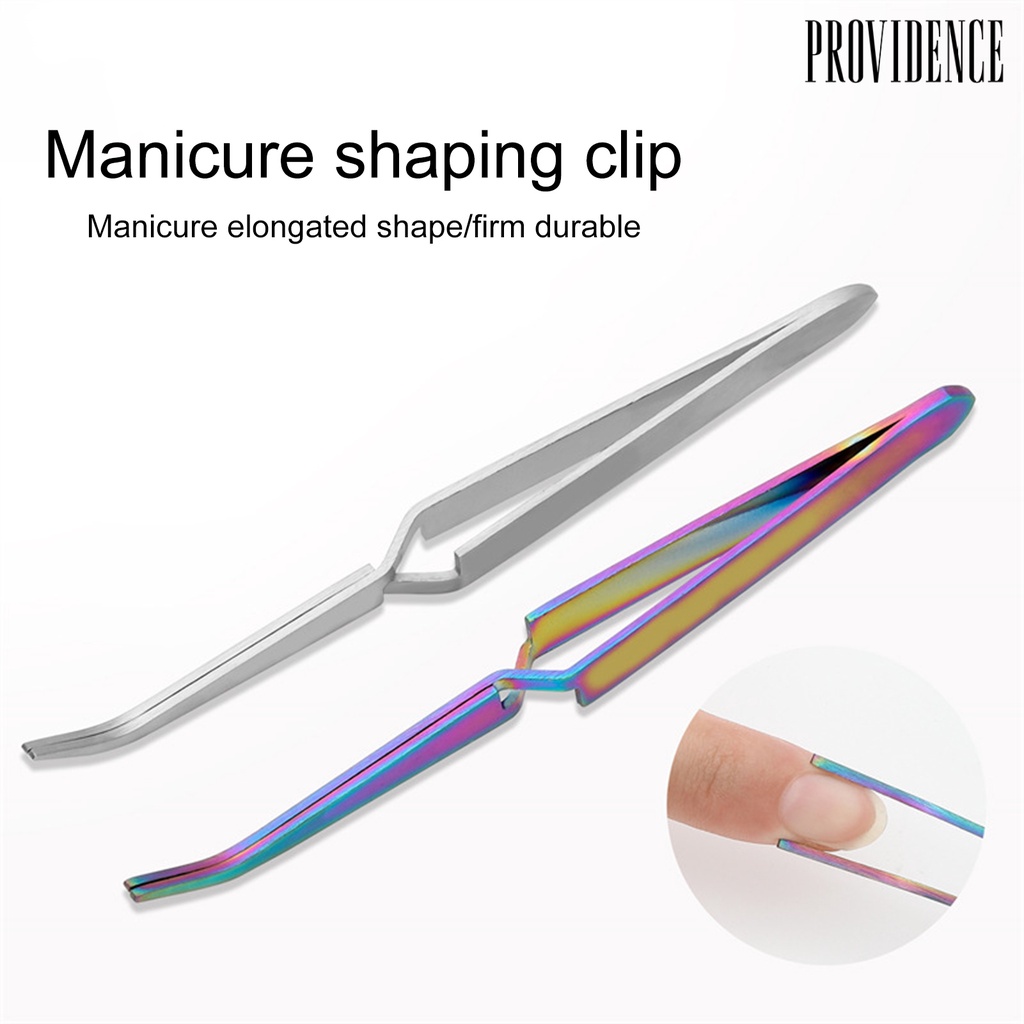 Providence Nail Art Sculpting Klip Non-deformable Tahan Korosi Cross-Desain Multi-Fungsi Stainless Steel Kuku Membentuk Kurva Pinset Alat Kuku