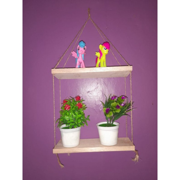 rak kayu rak gantung rak tali